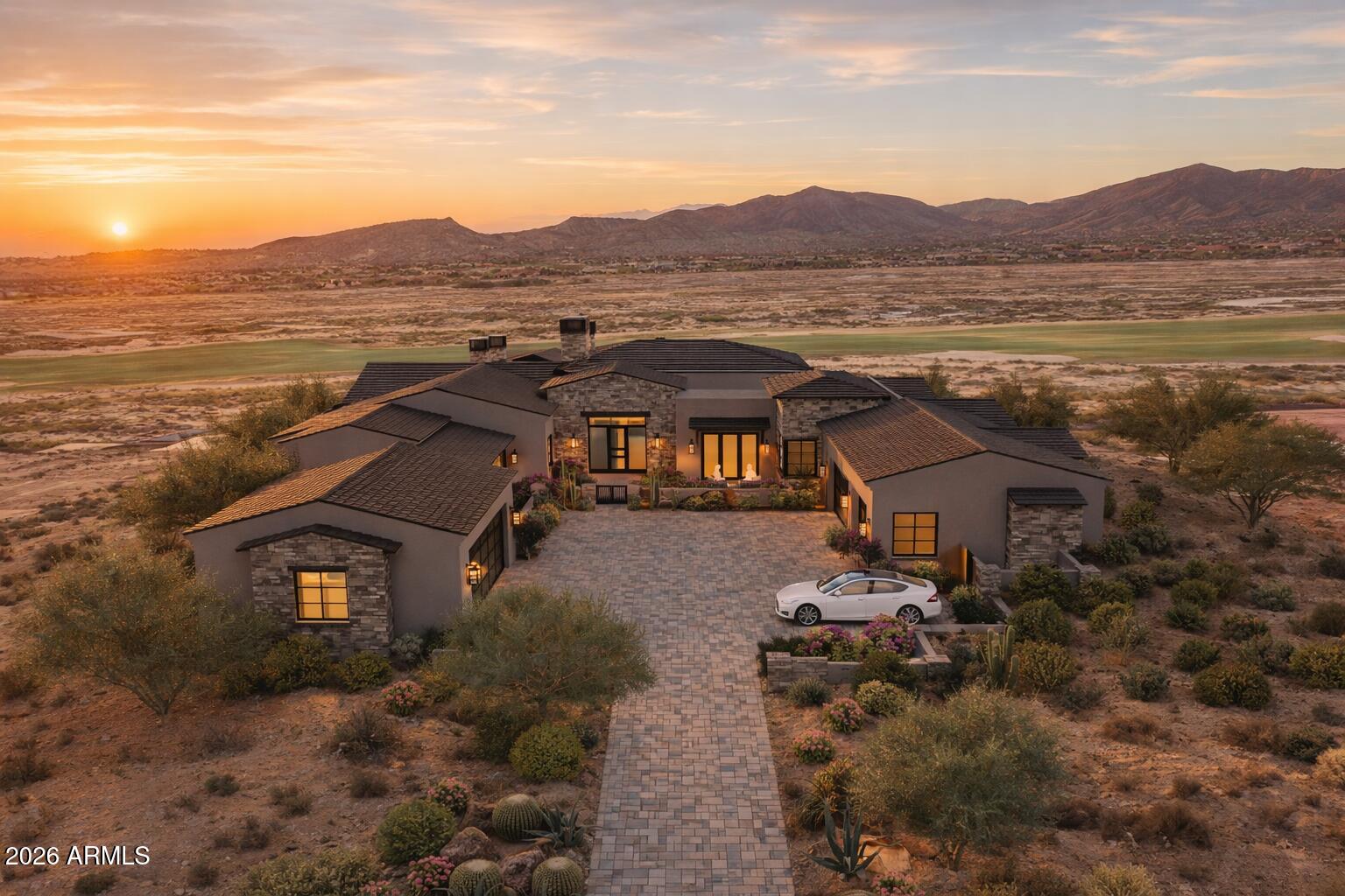 11002 East Wildcat Hill Road Scottsdale, AZ 85262 - Photo 2 of 20 a aerial view of a house with a ocean view