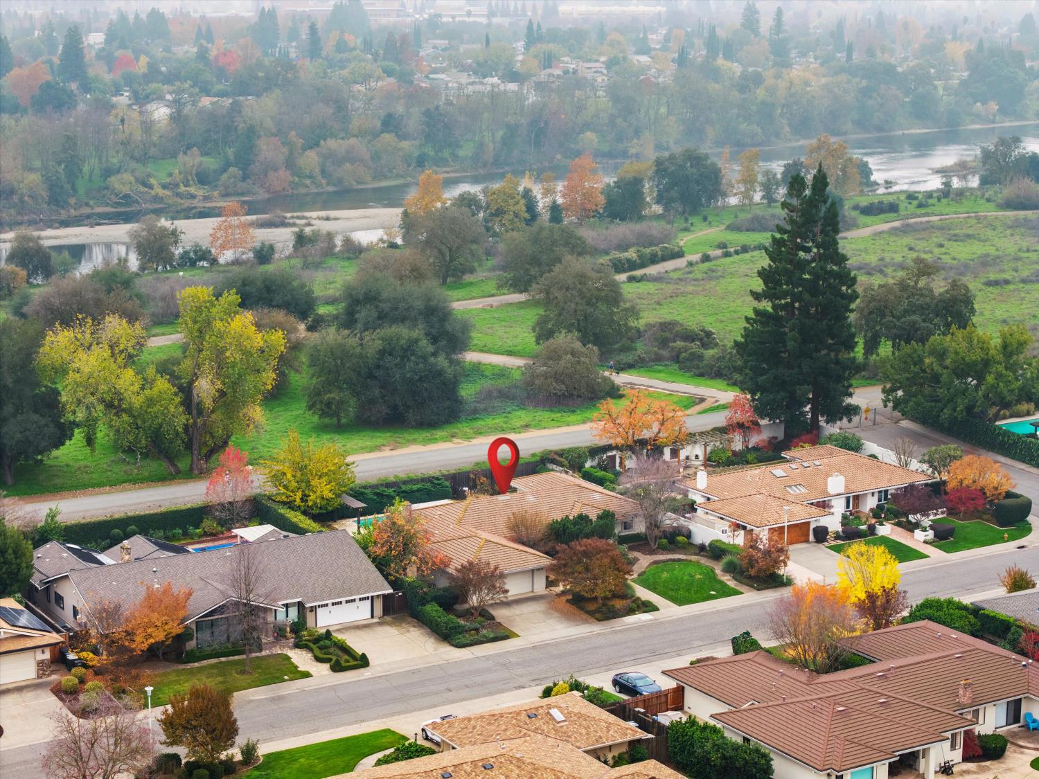 4808 Sherlock Way Carmichael, CA 95608 - Photo 38 of 45 an aerial view of a houses with yard
