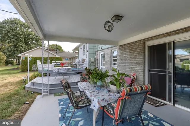a outdoor space with furniture