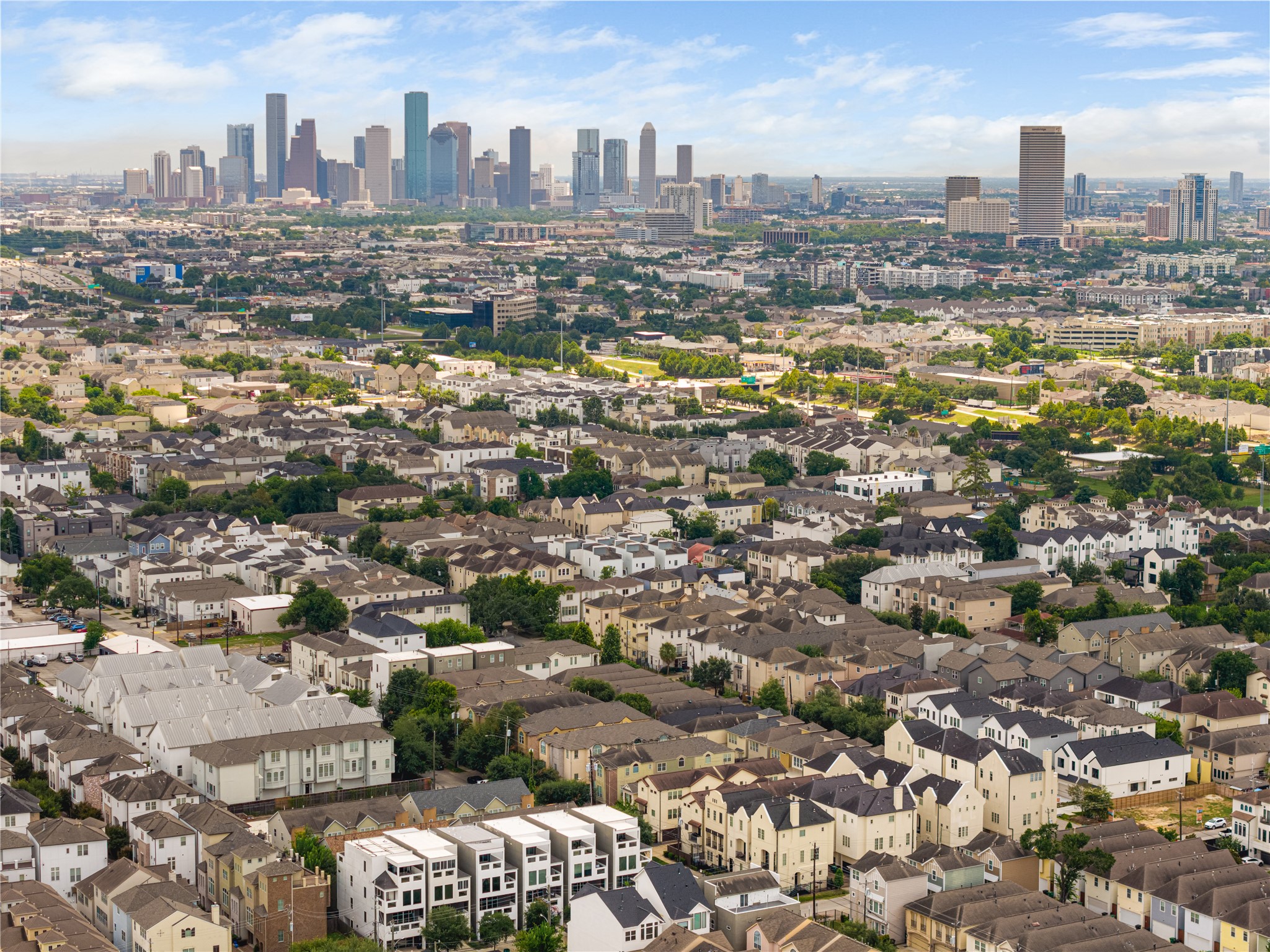 5733 Kansas Street Houston, TX 77007 - Photo 7 of 36 an aerial view of city