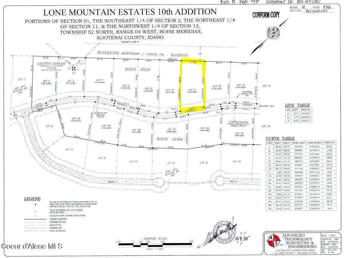 L11-b8 North Eclipse Road Rathdrum, ID 83858 - Photo 3 of 6 Plat