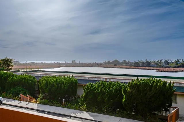 a view of lake view and mountain view in back