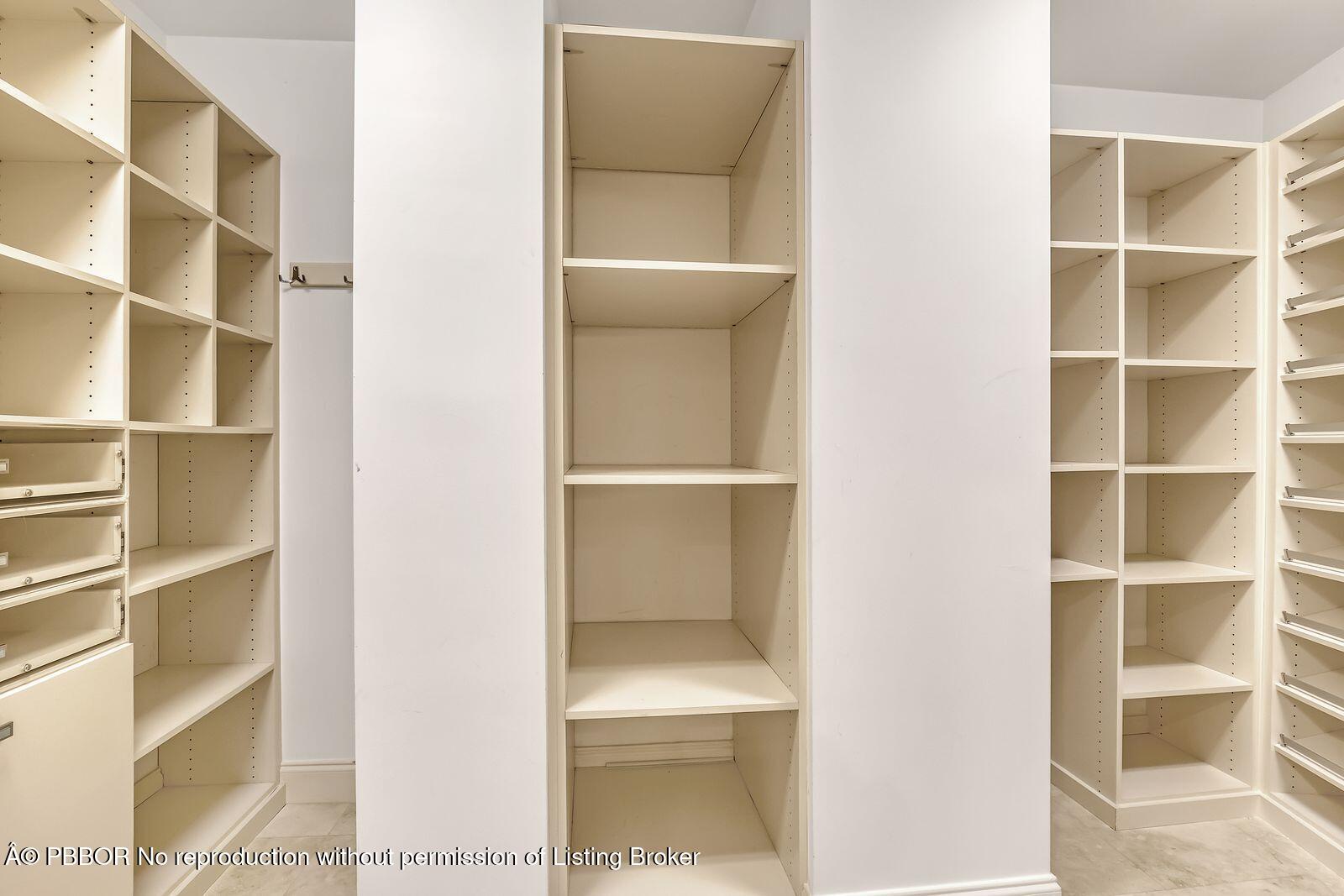 44 Cocoanut Row, Unit 420/421 A Palm Beach, FL 33480 - Photo 13 of 24 a view of an empty walk in closet