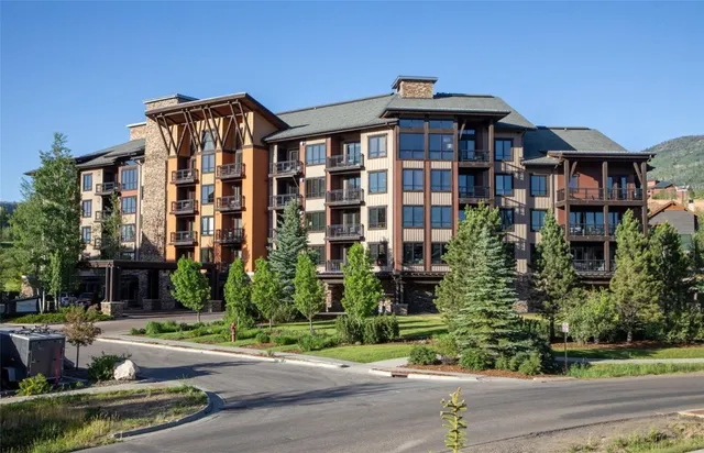 a front view of a building