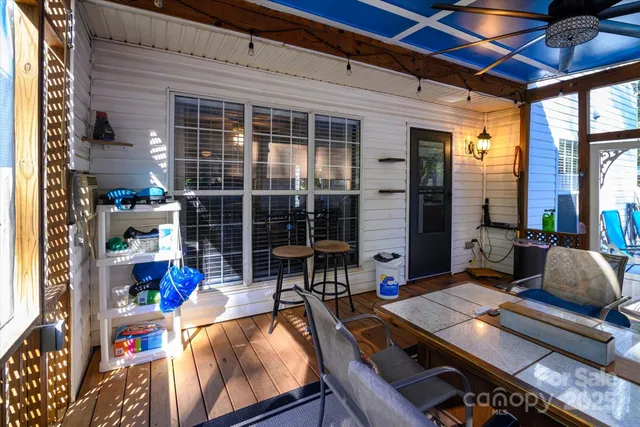 a outdoor space with furniture