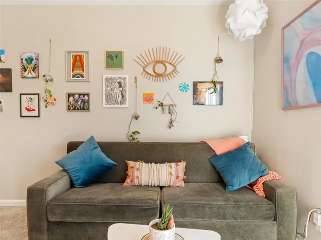 a bed room with a bed and a couch