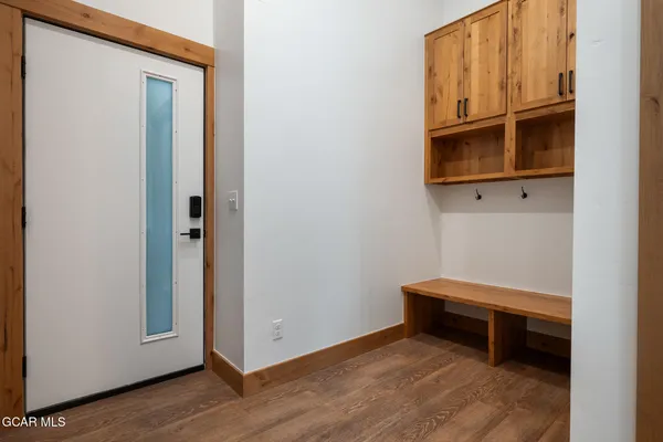 a room that has a bed and a window