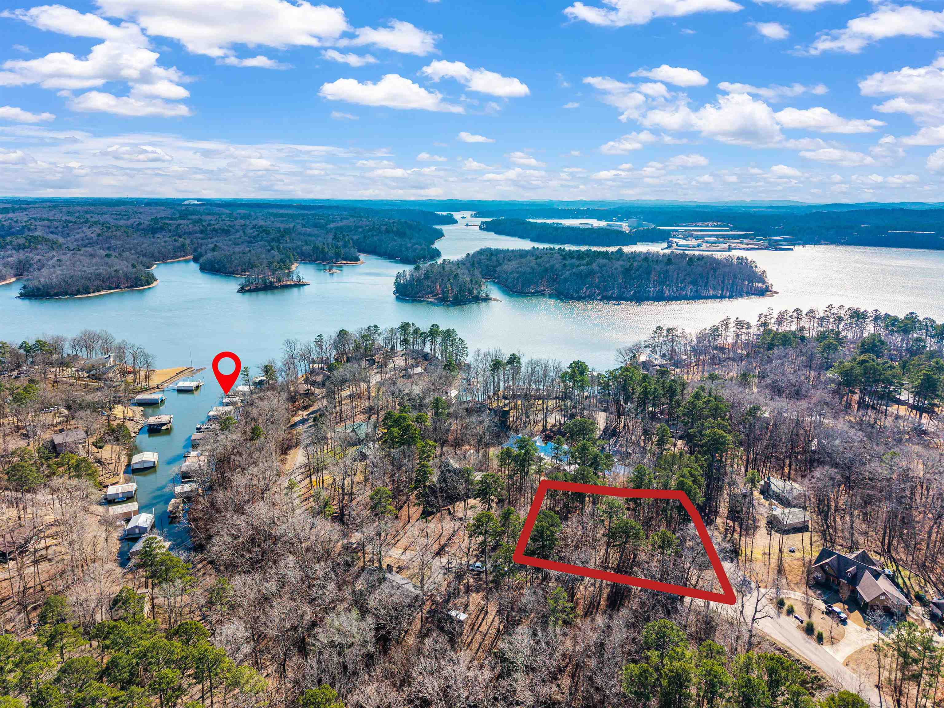 38 Cr 329 Road Iuka, MS 38852 - Photo 2 of 10 Aerial view of property and surrounding area featuring property parcel outlined and a nearby body of water