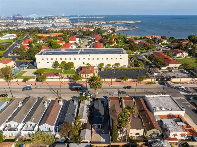 an aerial view of a city