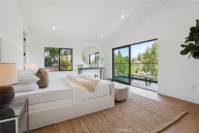 a view of living room with a large window