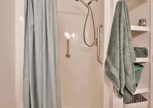 a view of a walk in closet