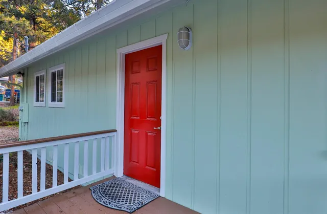 a view of front door