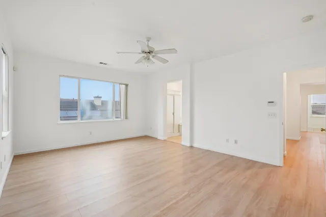 an empty room with a window