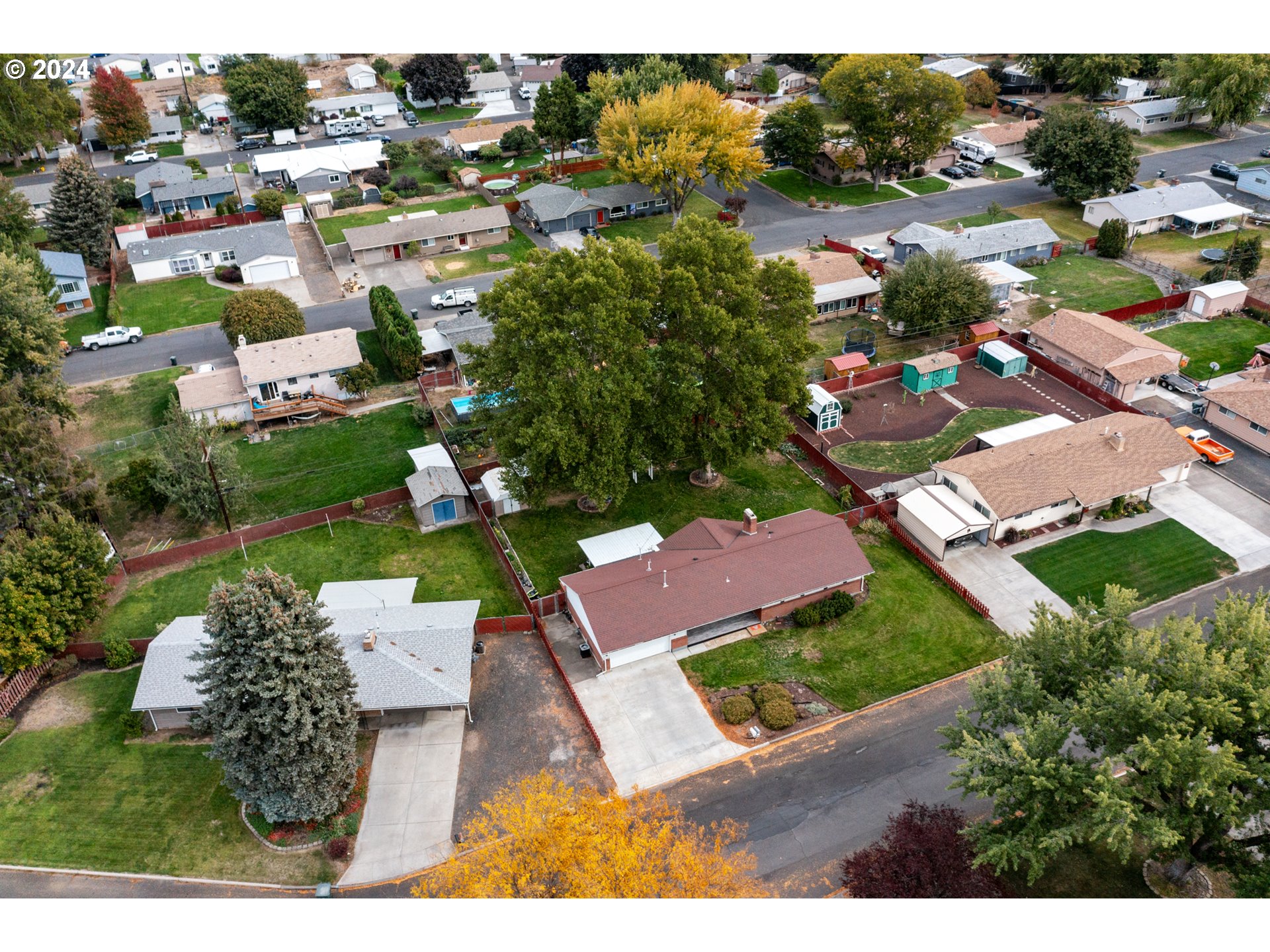 1338 Southwest 41st Street Pendleton, OR 97801 - Photo 5 of 40 an aerial view of residential houses with outdoor space and street view
