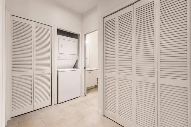 a view of a room that has a window