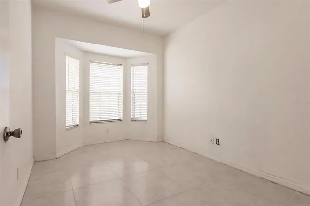 an empty room with a window