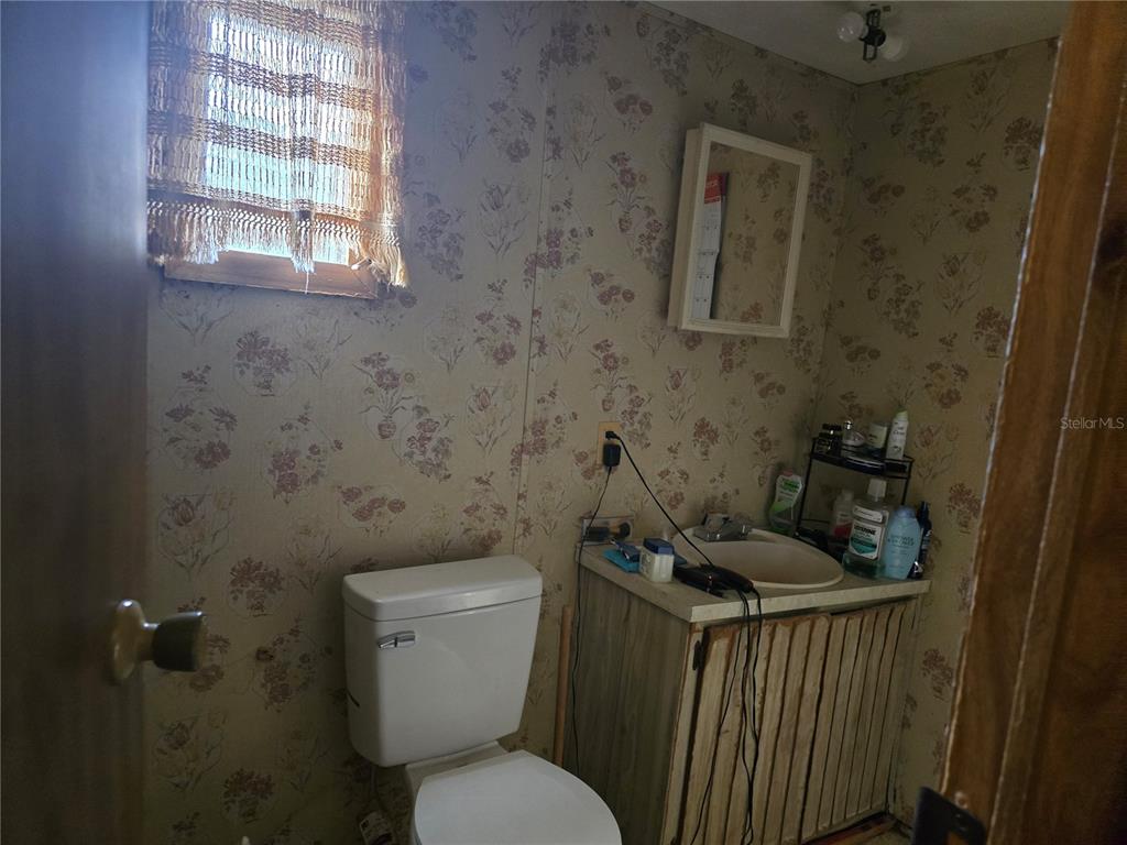 513 Smith Road Polk City, FL 33868 - Photo 16 of 33 a bathroom with a toilet a sink and a window