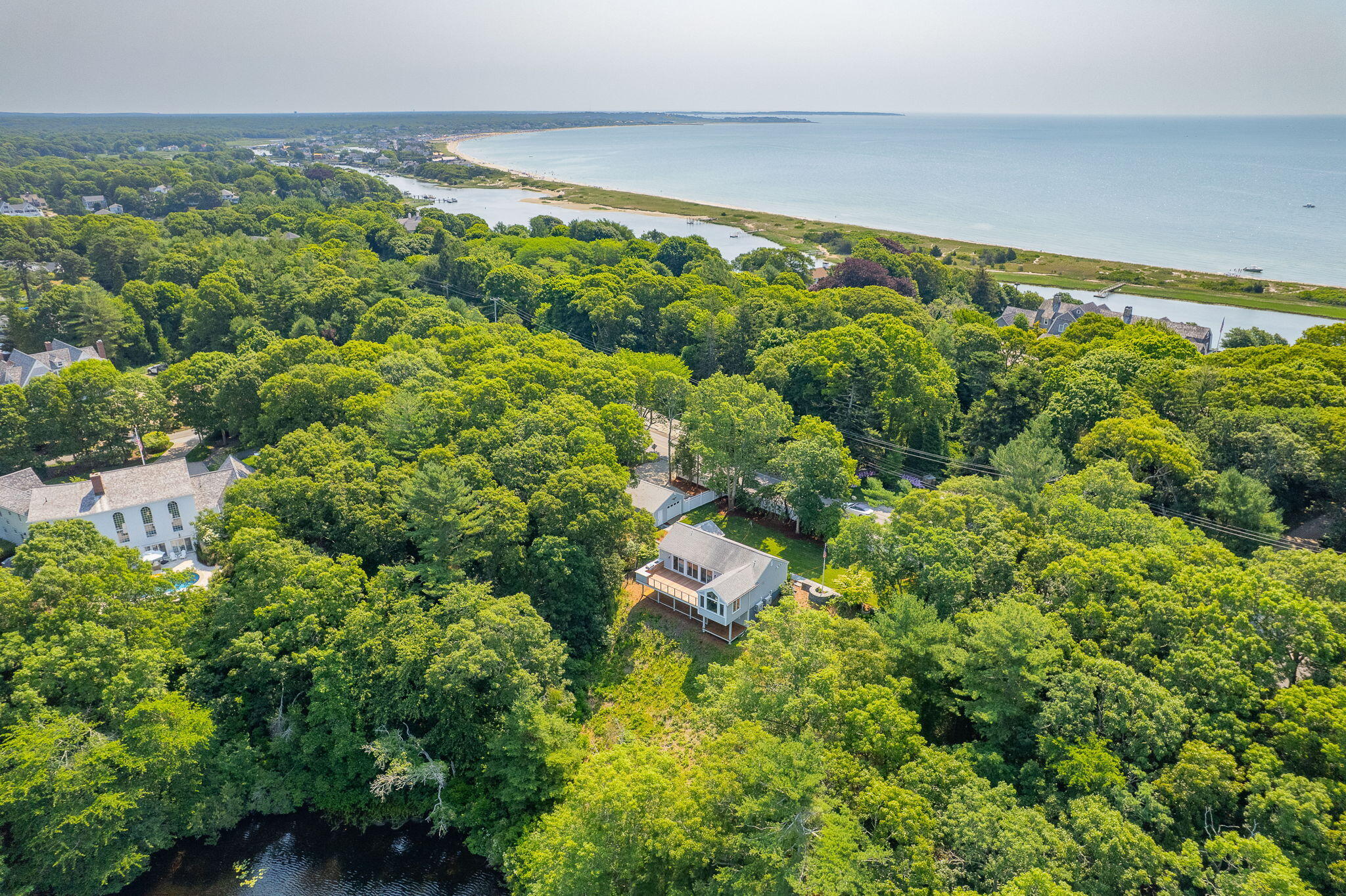 162 Main Street Osterville, MA 02655 - Photo 39 of 50 an aerial view of a house with a yard