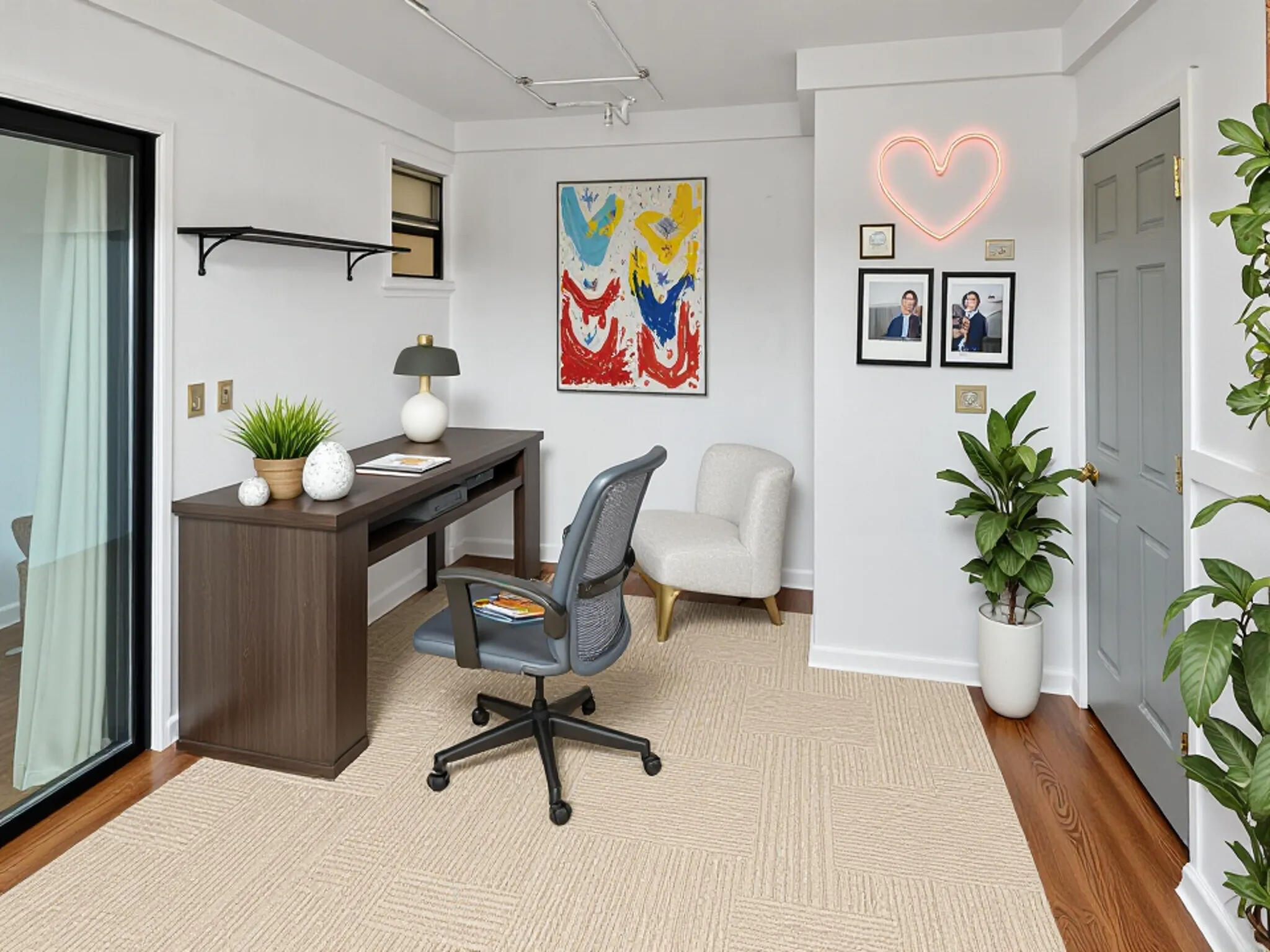 1865 Douglass Street Red Bluff, CA 96080 - Photo 17 of 24 a view of a workspace with furniture and a potted plant