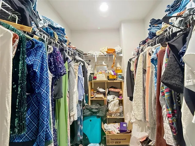 a view of a lake with a city