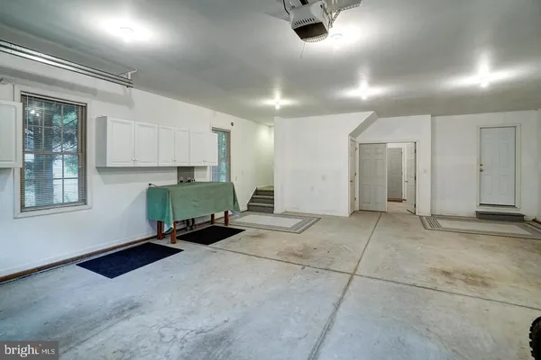 a view of a room with racks