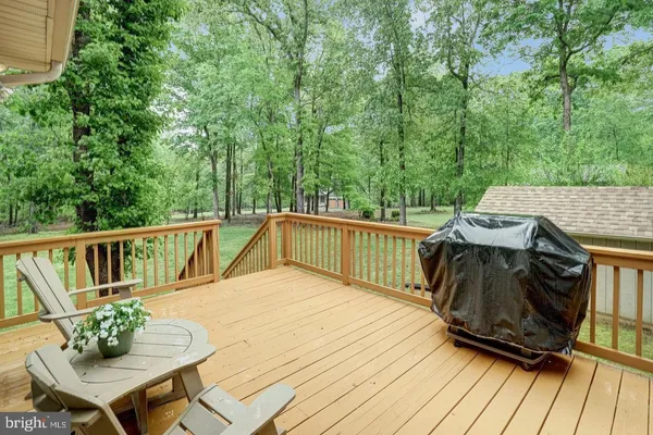a view of a lake with a yard