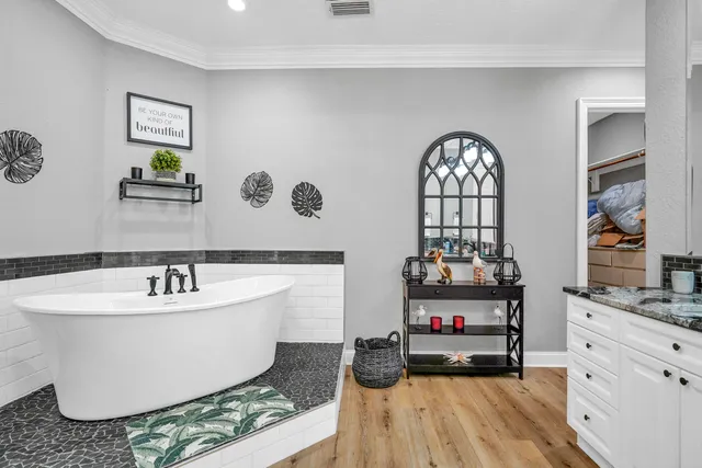 a view of a city with ocean view