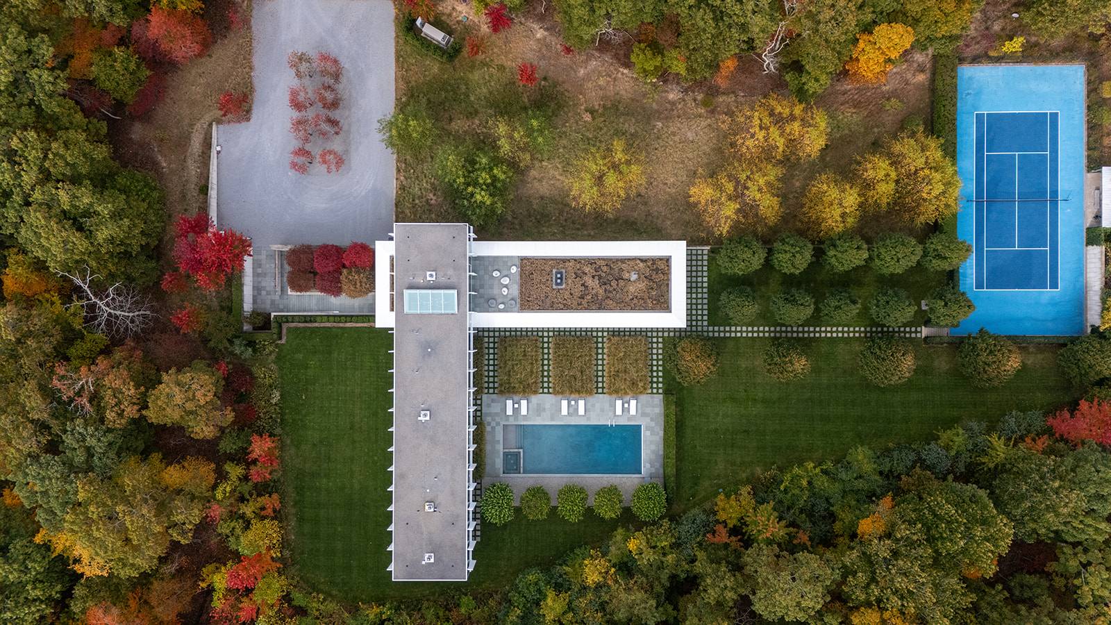 13 Terry's Trail East Hampton, NY 11937 - Photo 2 of 46 an aerial view of a house