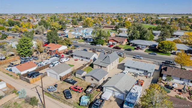an aerial view of a city