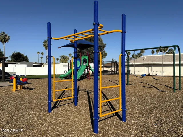 a living room with a rug