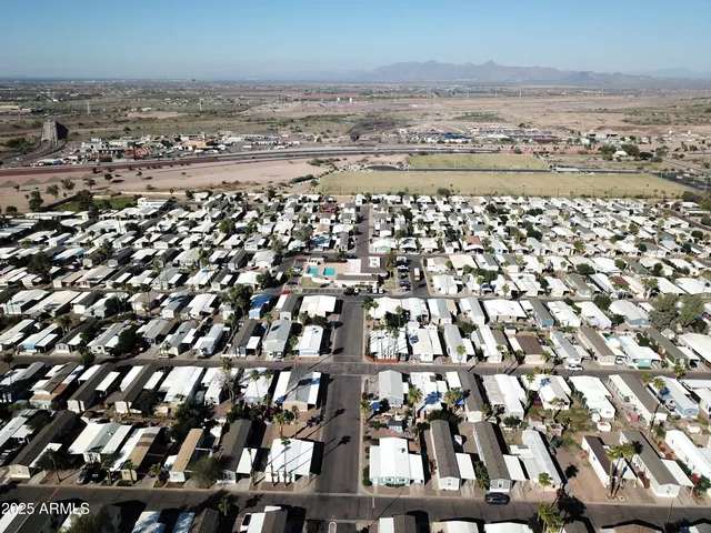 an aerial view of multiple house