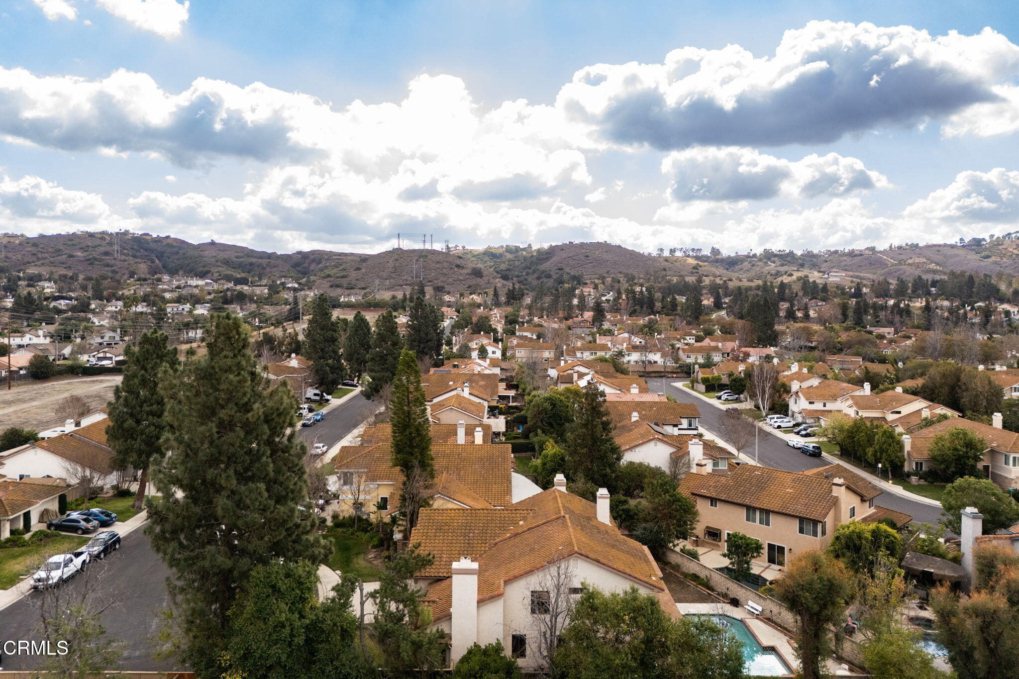 4293 Peach Slope Road Moorpark, CA 93021 - Photo 34 of 36 an aerial view of residential building with green space