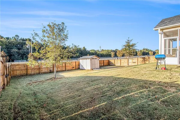 a house view with a garden space