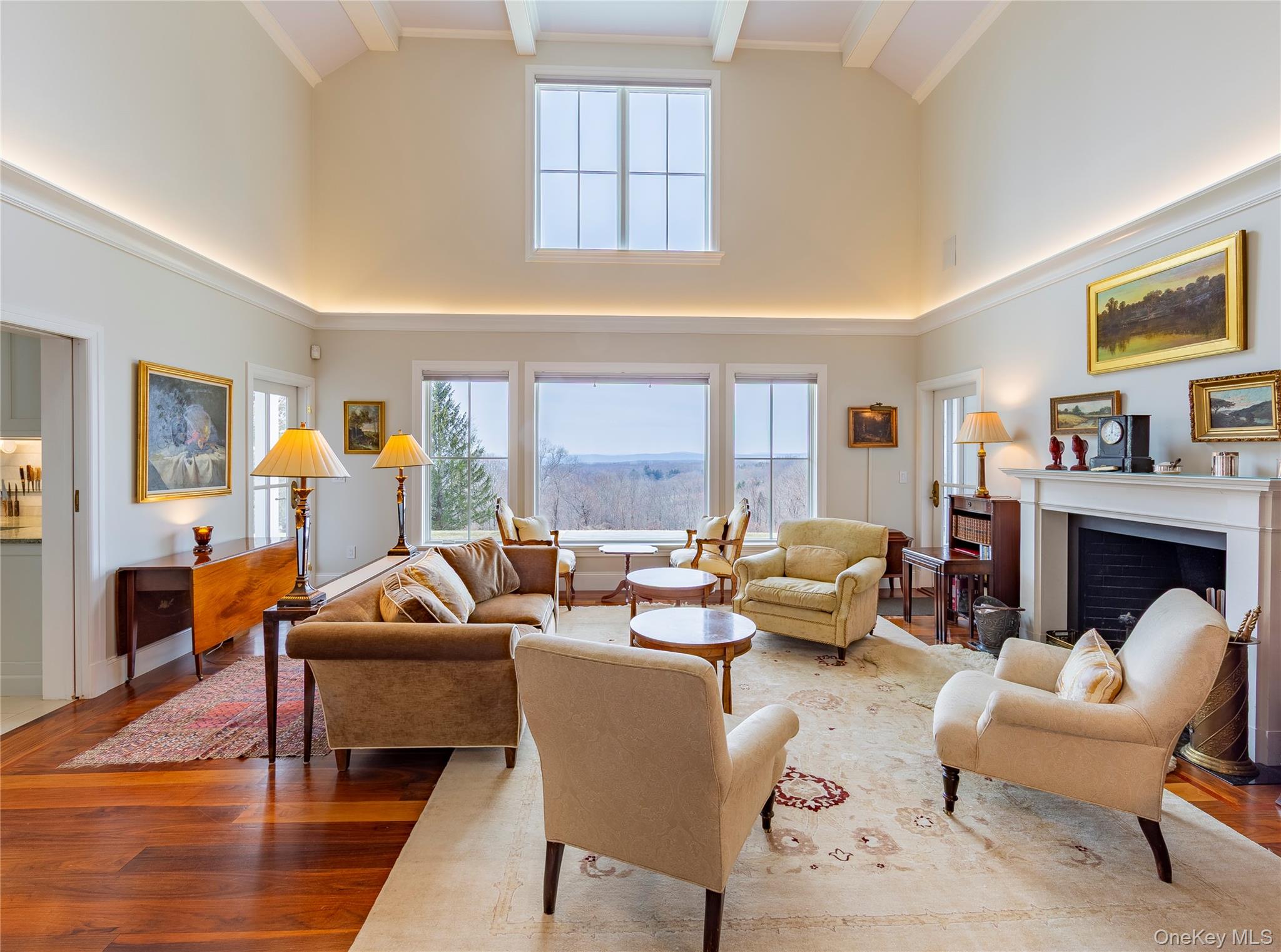 34 Meeting House Road Pawling, NY 12564 - Photo 13 of 44 a living room with fireplace furniture and a large window