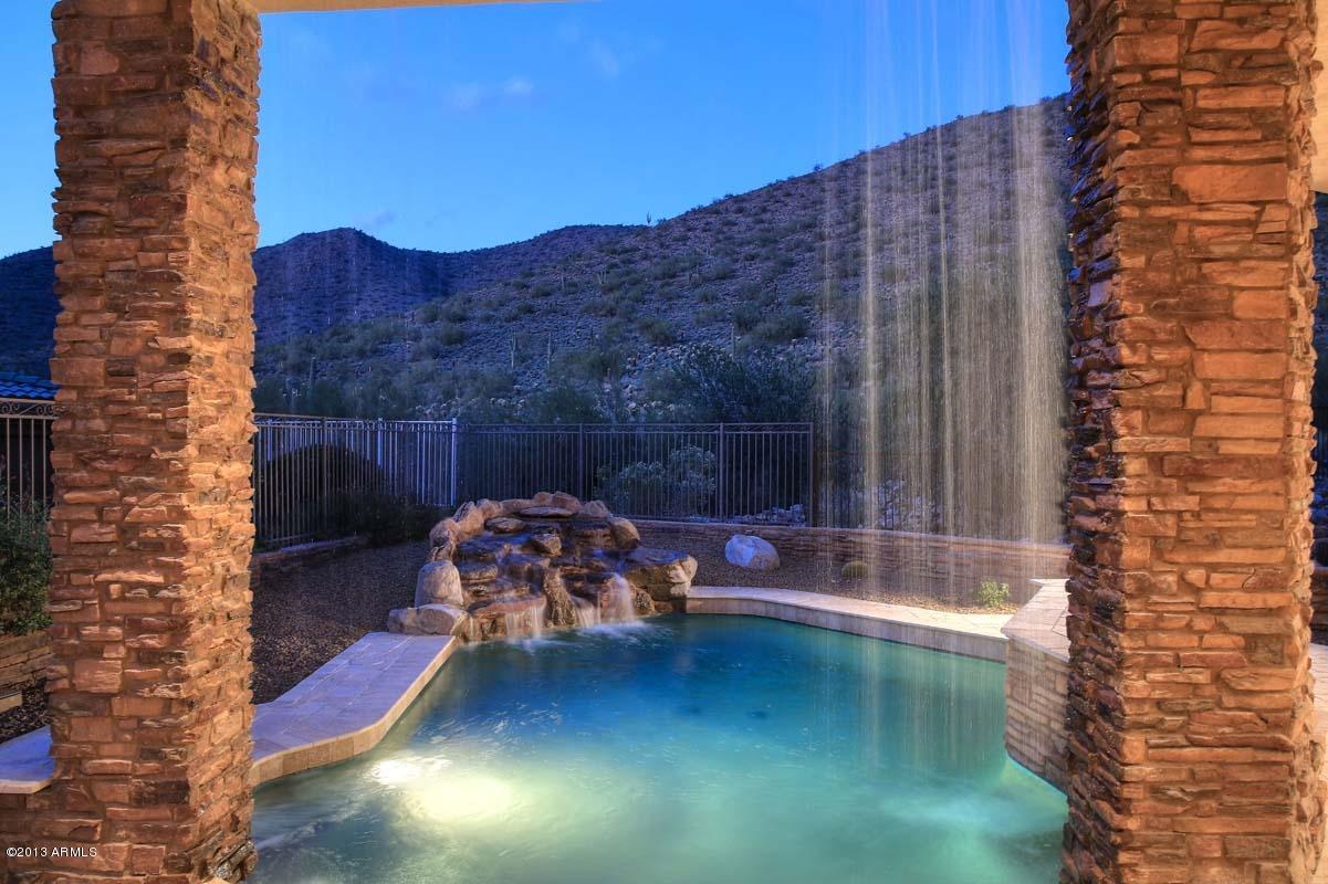 11926 East Desert Trail Road Scottsdale, AZ 85259 - Photo 21 of 35 11926 Night-Pool & Water Fall