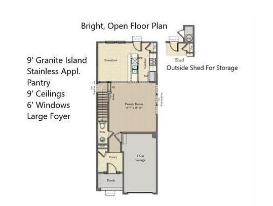 1398 Maplesmith Way Moore, SC 29369 - Photo 20 of 23 1st Floor Layout