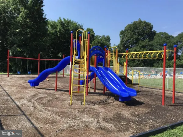 a view of park with slide