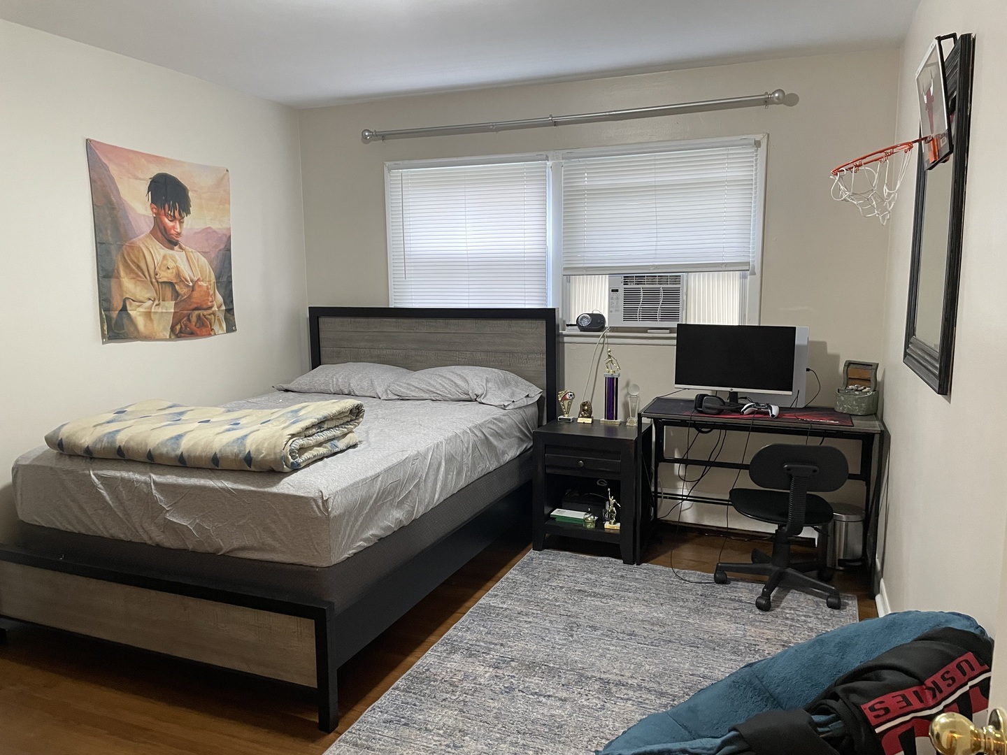 8743-45 East Prairie Road Skokie, IL 60076 - Photo 9 of 21 a bedroom with a bed and a desk