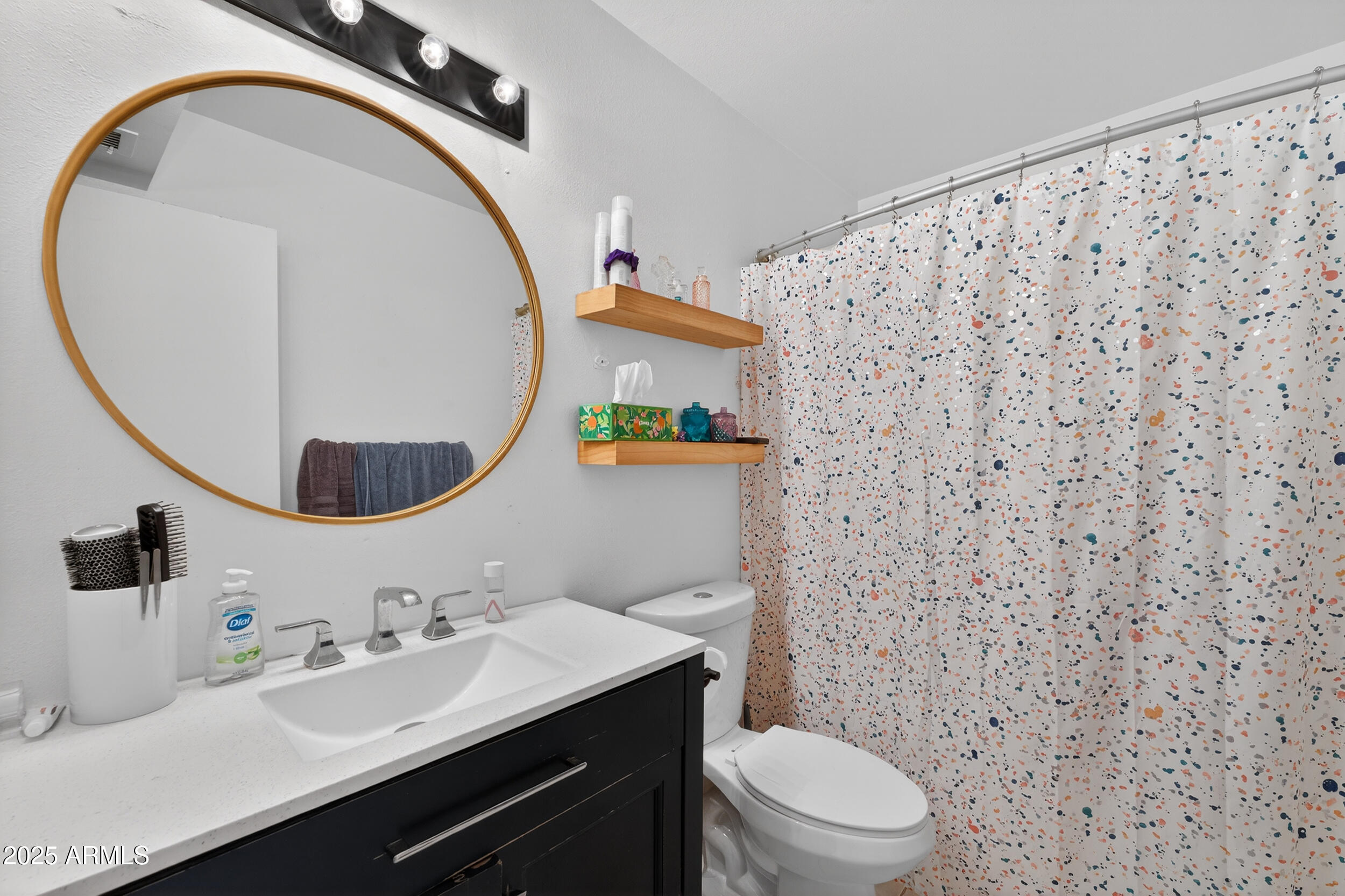 3929 South Mill Avenue Tempe, AZ 85282 - Photo 19 of 26 a bathroom with a sink mirror vanity and toilet