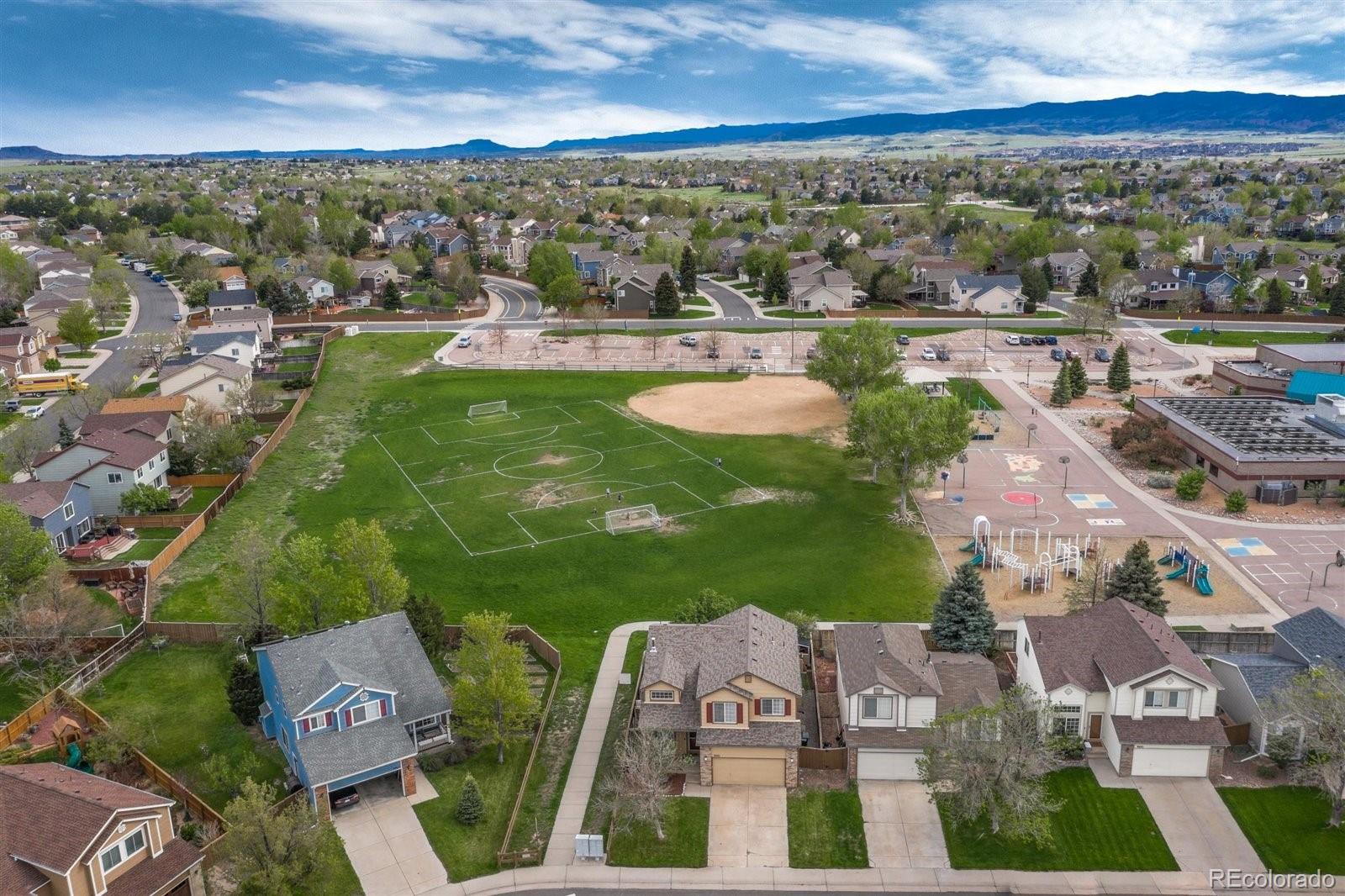 9701 Moss Rose Circle Highlands Ranch, CO 80129 - Photo 3 of 40 a view of a city with lots of residential buildings