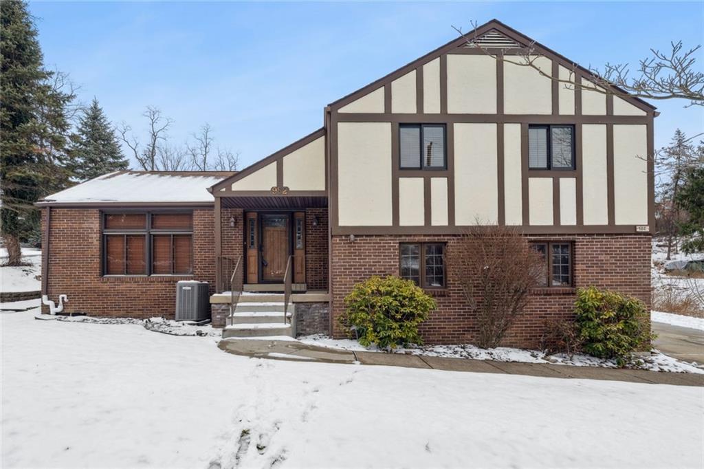 front view of a house with a street