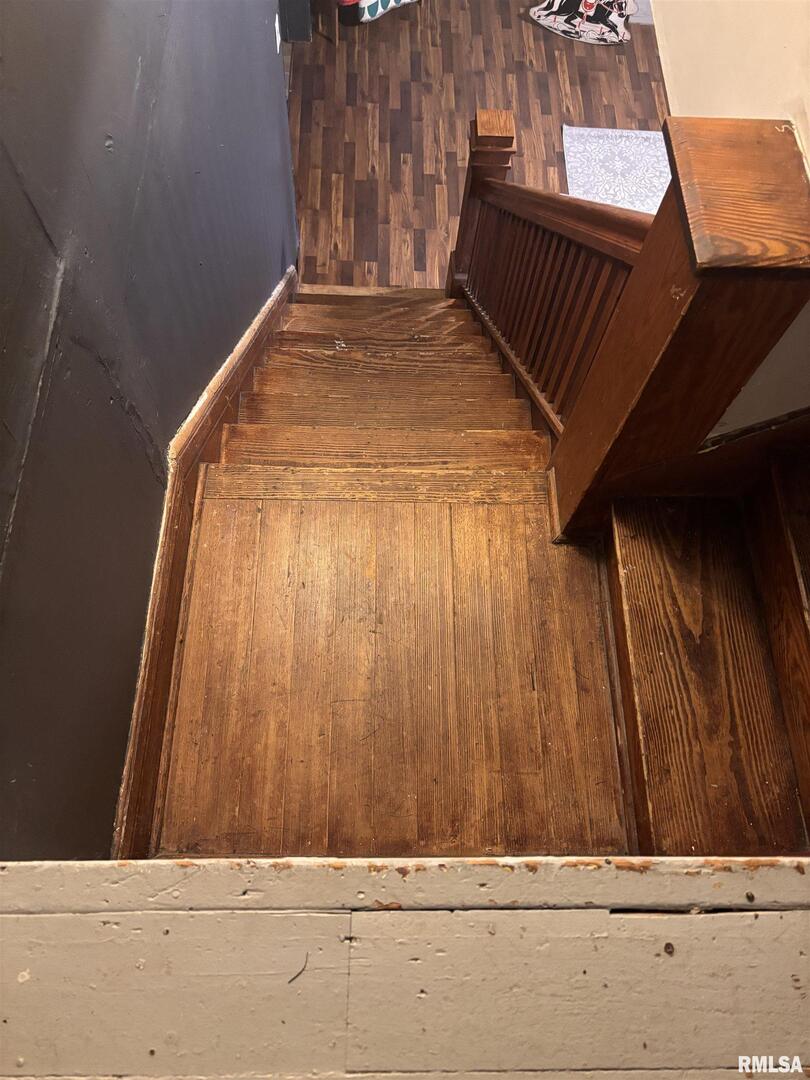 417 Northeast 2nd Avenue Galva, IL 61434 - Photo 31 of 62 a view of staircase with wooden floor