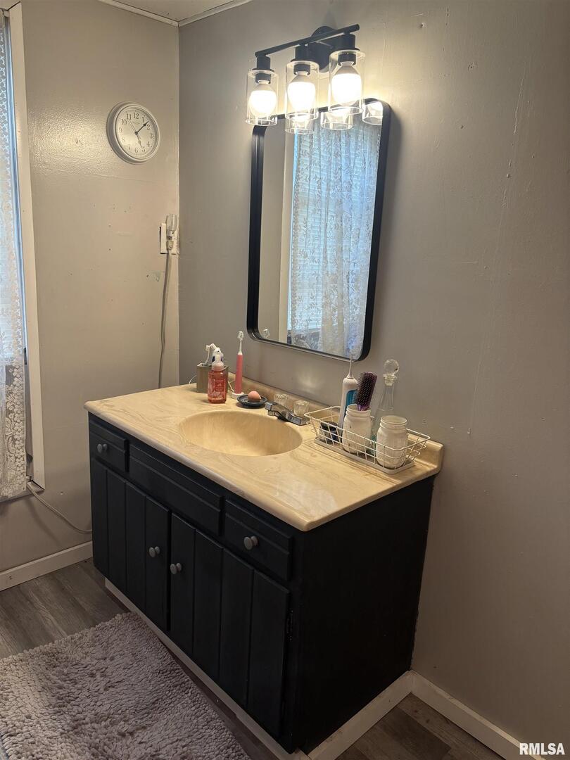 417 Northeast 2nd Avenue Galva, IL 61434 - Photo 38 of 62 a bathroom with a sink and a mirror