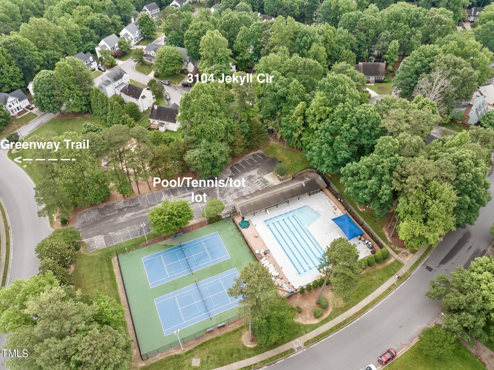 3104 Jekyll Circle Raleigh, NC 27615 - Photo 32 of 33 Birdseye w/labels