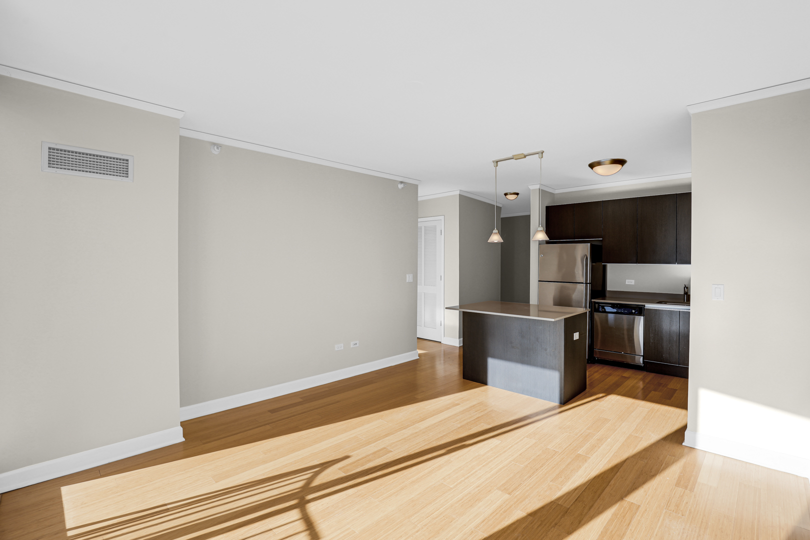 225 North Columbus Drive, Unit 5311 Chicago, IL 60601 - Photo 11 of 36 a bedroom with a bed and a television