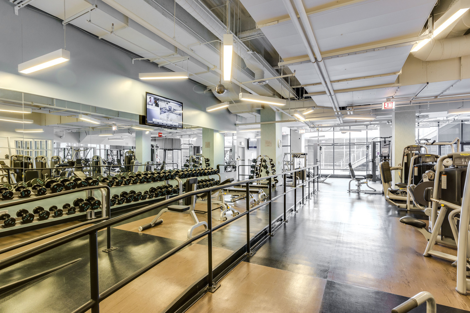 225 North Columbus Drive, Unit 5311 Chicago, IL 60601 - Photo 18 of 36 a view of a room with gym equipment
