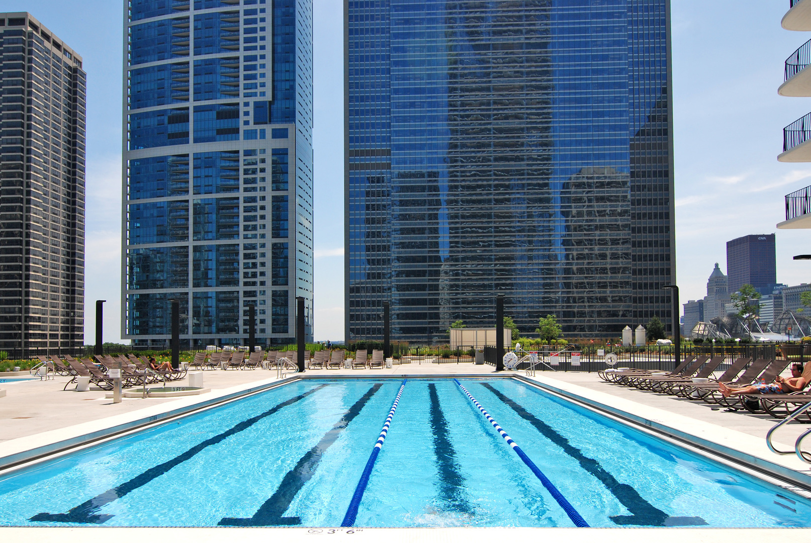225 North Columbus Drive, Unit 5311 Chicago, IL 60601 - Photo 21 of 36 a view of swimming pool with outdoor seating