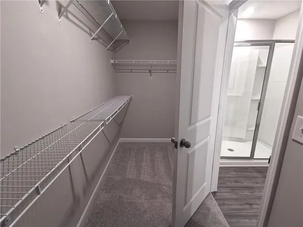 a view of a walk in closet