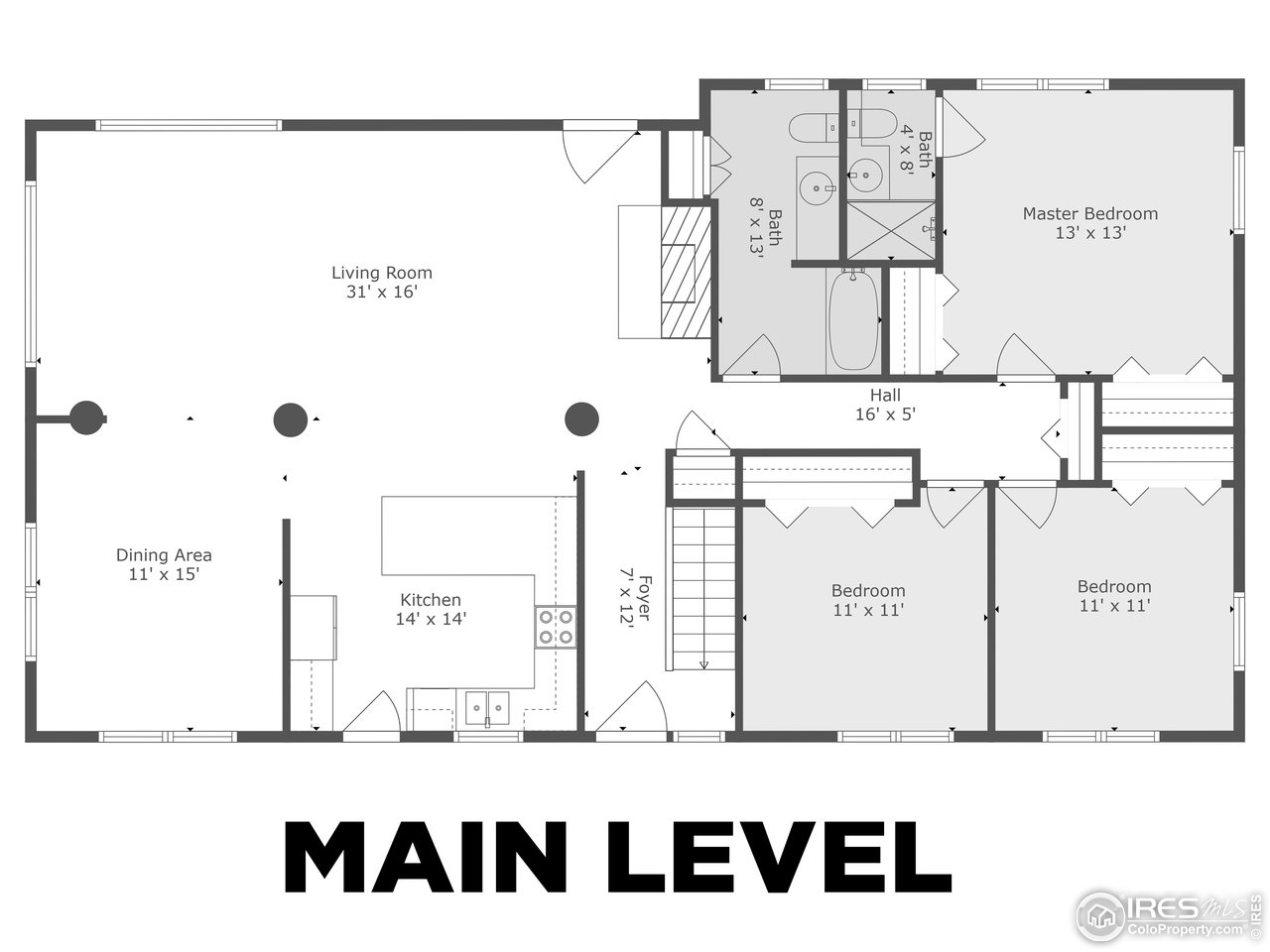 135 Lake Drive Lyons, CO 80540 - Photo 38 of 39 a black and white photo of a living room