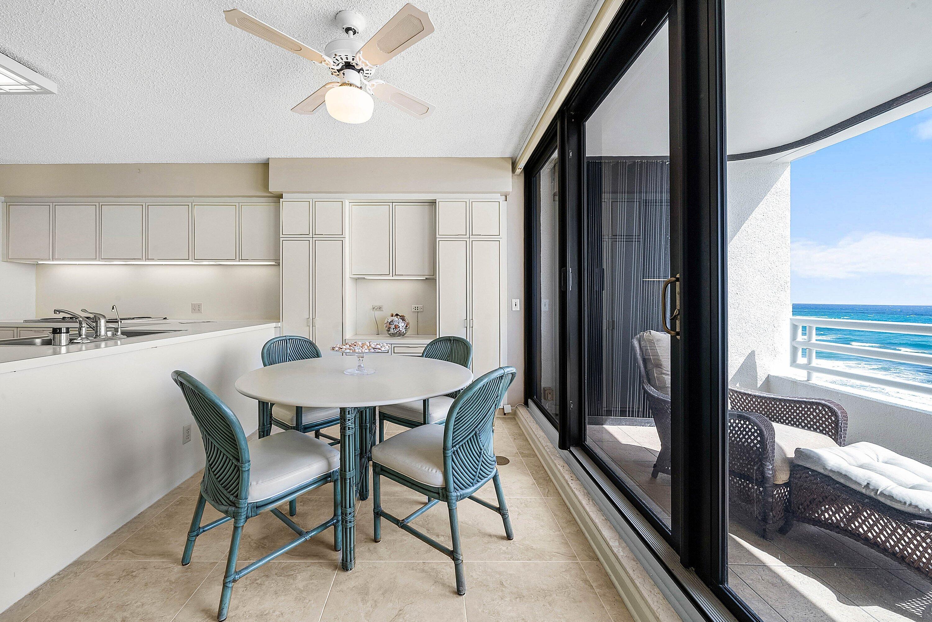 1500 South Ocean Boulevard, Unit 604 Boca Raton, FL 33432 - Photo 16 of 61 a view of a dining room with furniture window and outside view